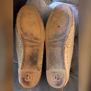 Chanel lamskin cc espadrilles
